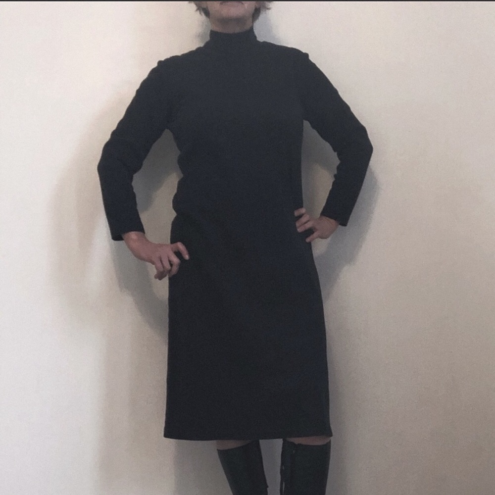 Long-Sleeve Turtleneck Dress